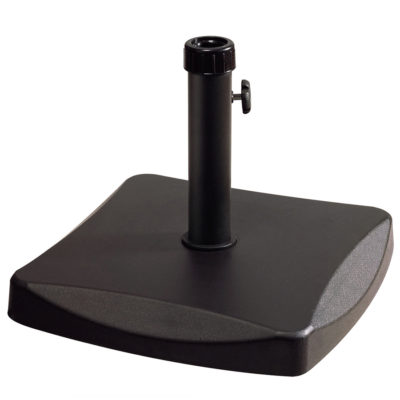 Charles Bentley 25kg Square Concrete Parasol Base - Black Charles Bentley 25kg Square Concrete Parasol Base - Black